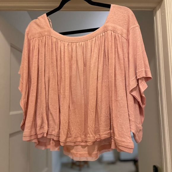 New Free People Top Tags On - Strawberry Smoothie Top NWT Spring Tee relaxed fit - Picture 5 of 8